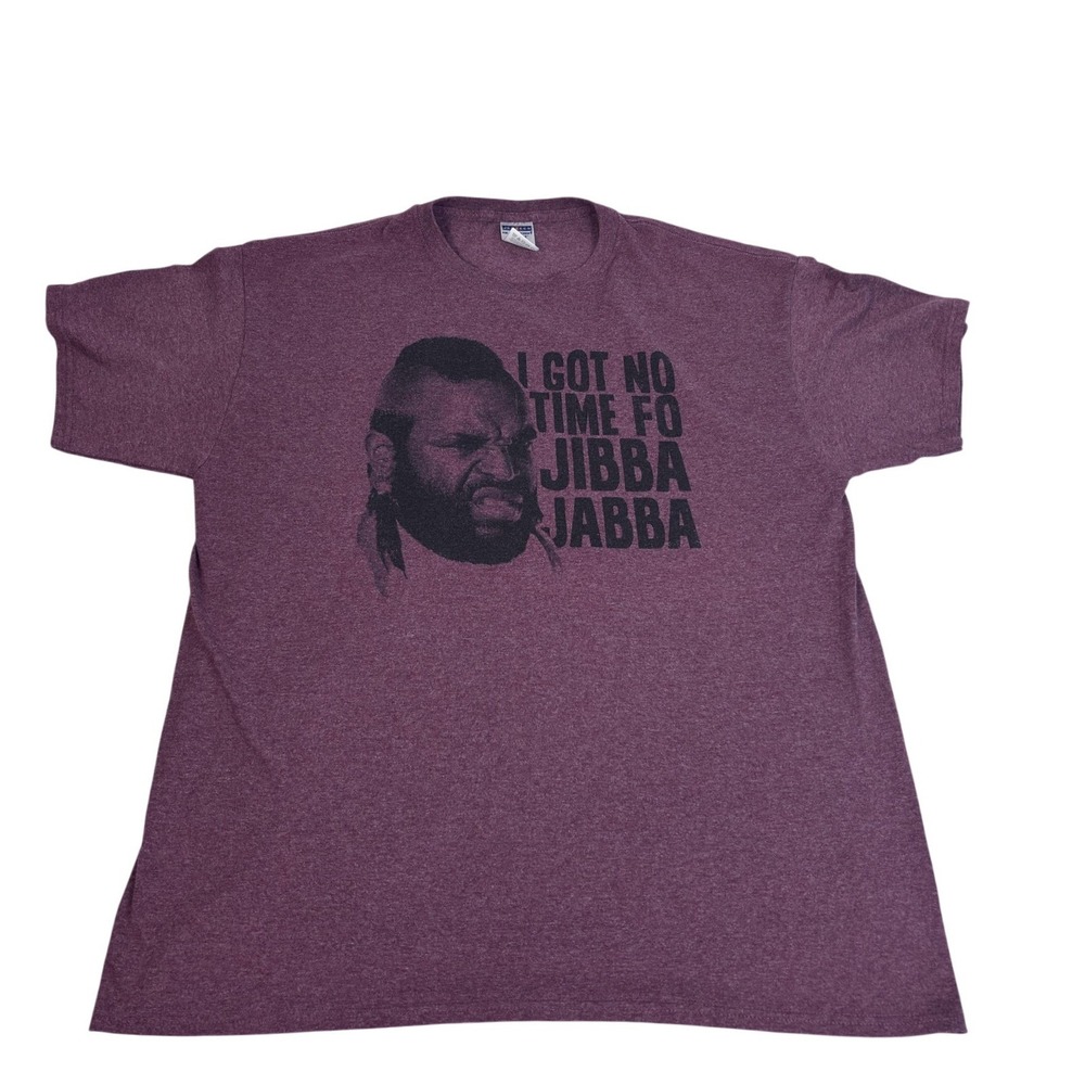 Jibba Jabba Quote Shirt Mens XL Maroon Jerzees Heavyweight Graphic Tee
